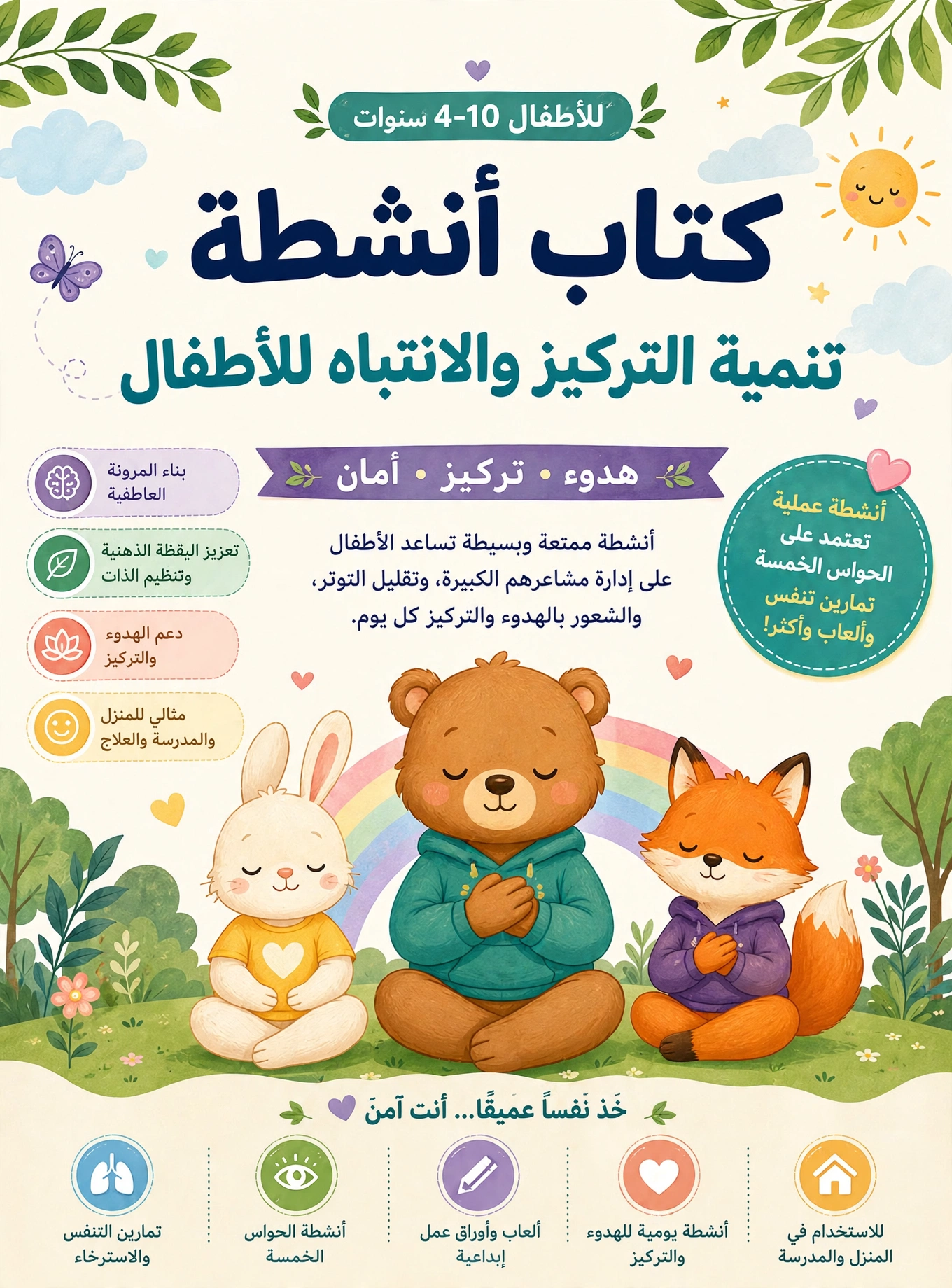 كتاب تنمية التركيز والانتباه للأطفال