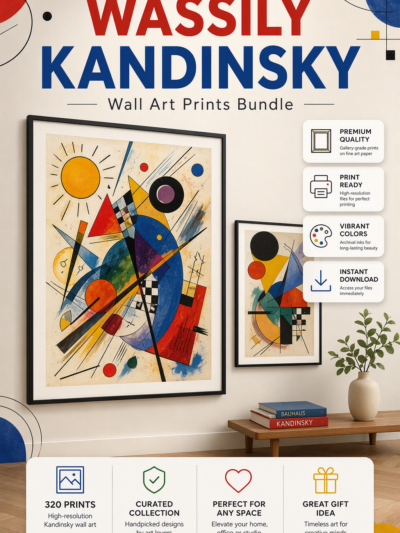 باكدج 320 لوحة فاسيلي كاندينسكي (Wassily Kandinsky) للطباعة والديكور