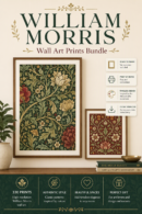 باكدج 330 لوحة ويليام موريس (William Morris) للطباعة والديكور